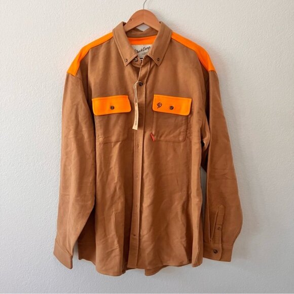 Duck Camp Midweight Shooting Shirt in Upland Orange Sz XXL NWT - Picture 2 of 9